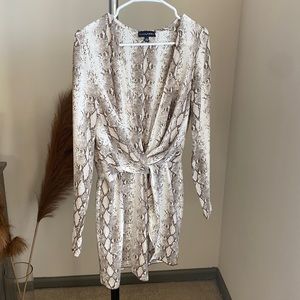 Jluxlabel wrap snakeskin dress